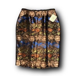 NWT DD Collection Iridescent Satin- feel Jacquard Pencil Skirt
